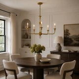 BrassAura | Elegant Modern 5-Head Adjustable Chandelier Light