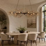 FioreChic | Elegant Dimmable Metal and Glass Linear Chandelier