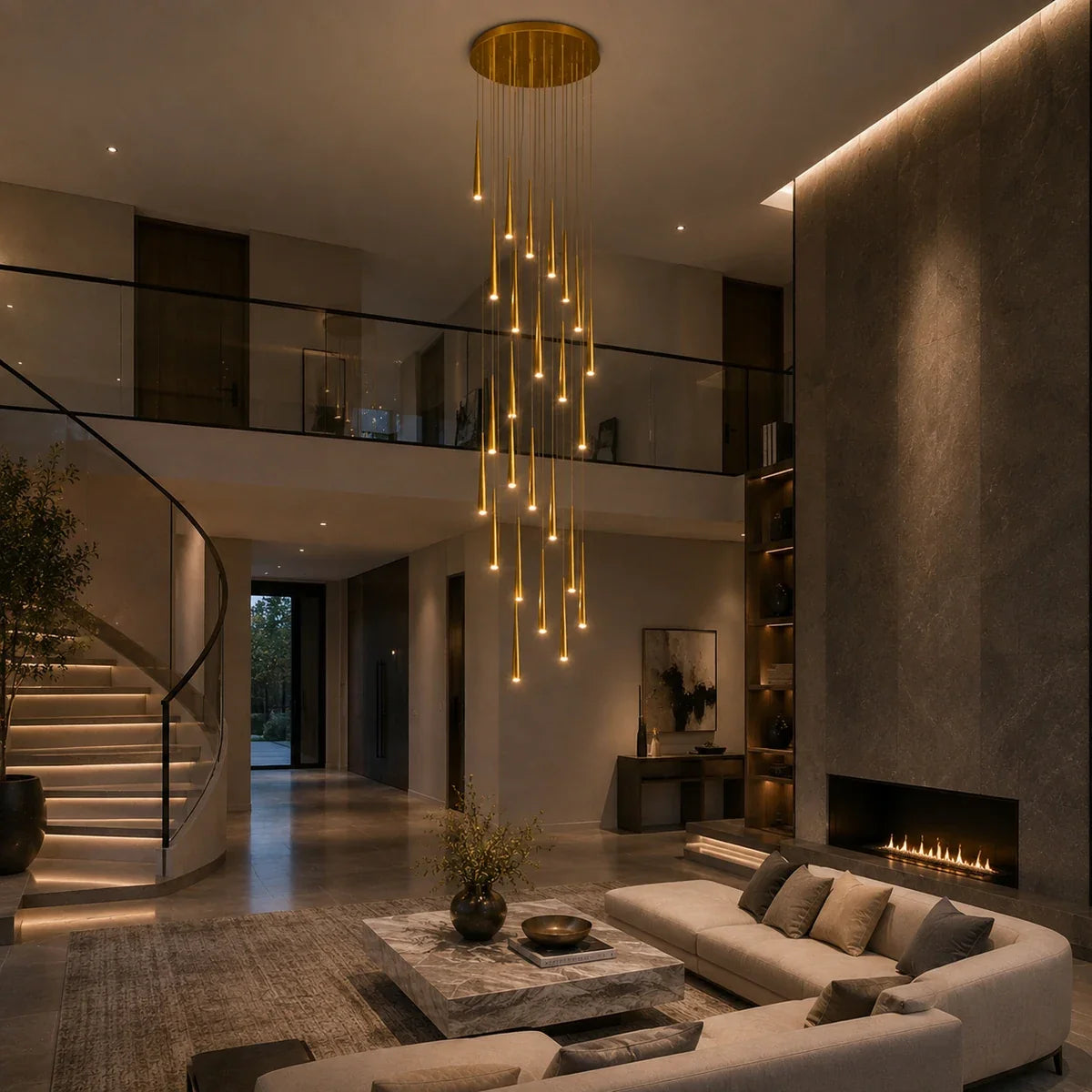 NordicAura | Sleek Modern Adjustable Dimmable LED Flush Mount Ceiling Light