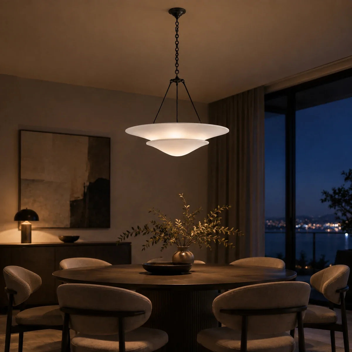 LumiereChic | Elegant Vintage French LED Chandelier with Adjustable Chain