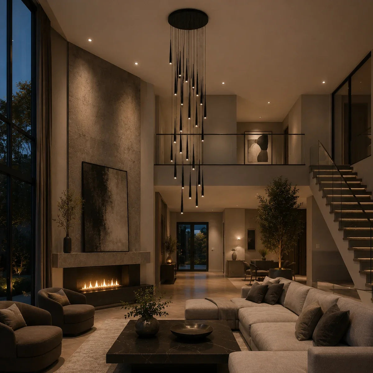 NordicAura | Sleek Modern Adjustable Dimmable LED Flush Mount Ceiling Light