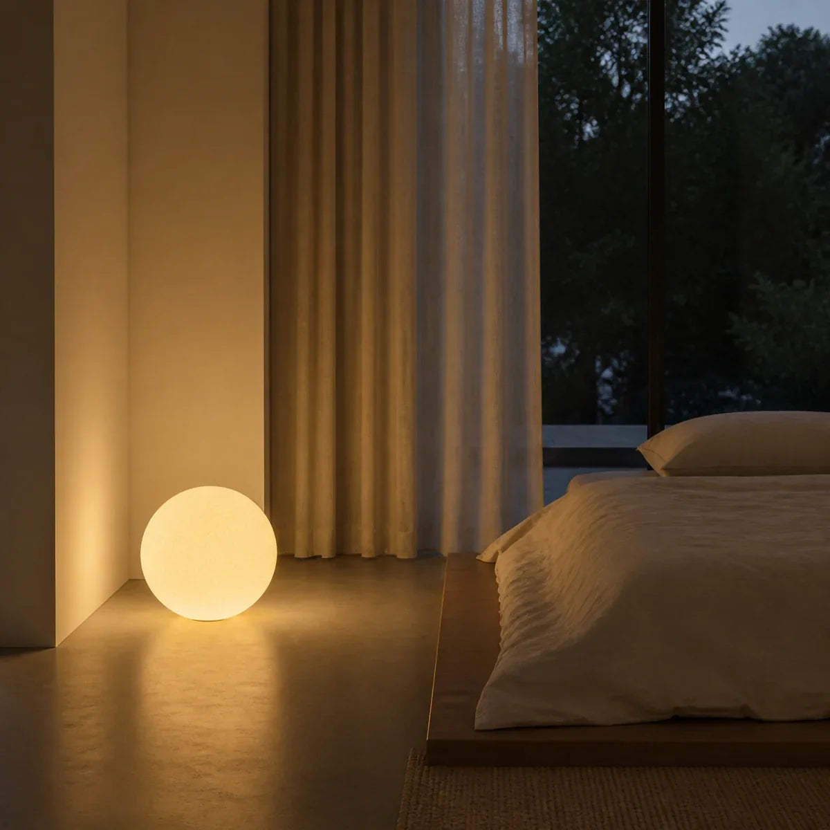 LunaraGlow | Stylish Modern Resin Globe Floor Lamp for Living Room