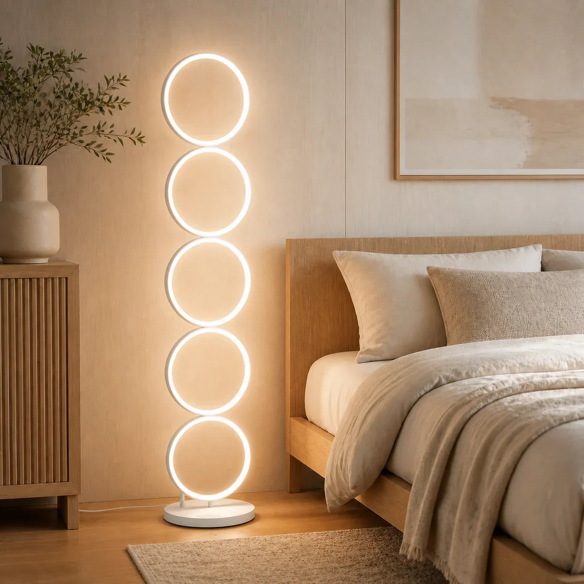 Luminara | Modern Adjustable Black Floor Lamp with LED Light for Versatile Ambiance