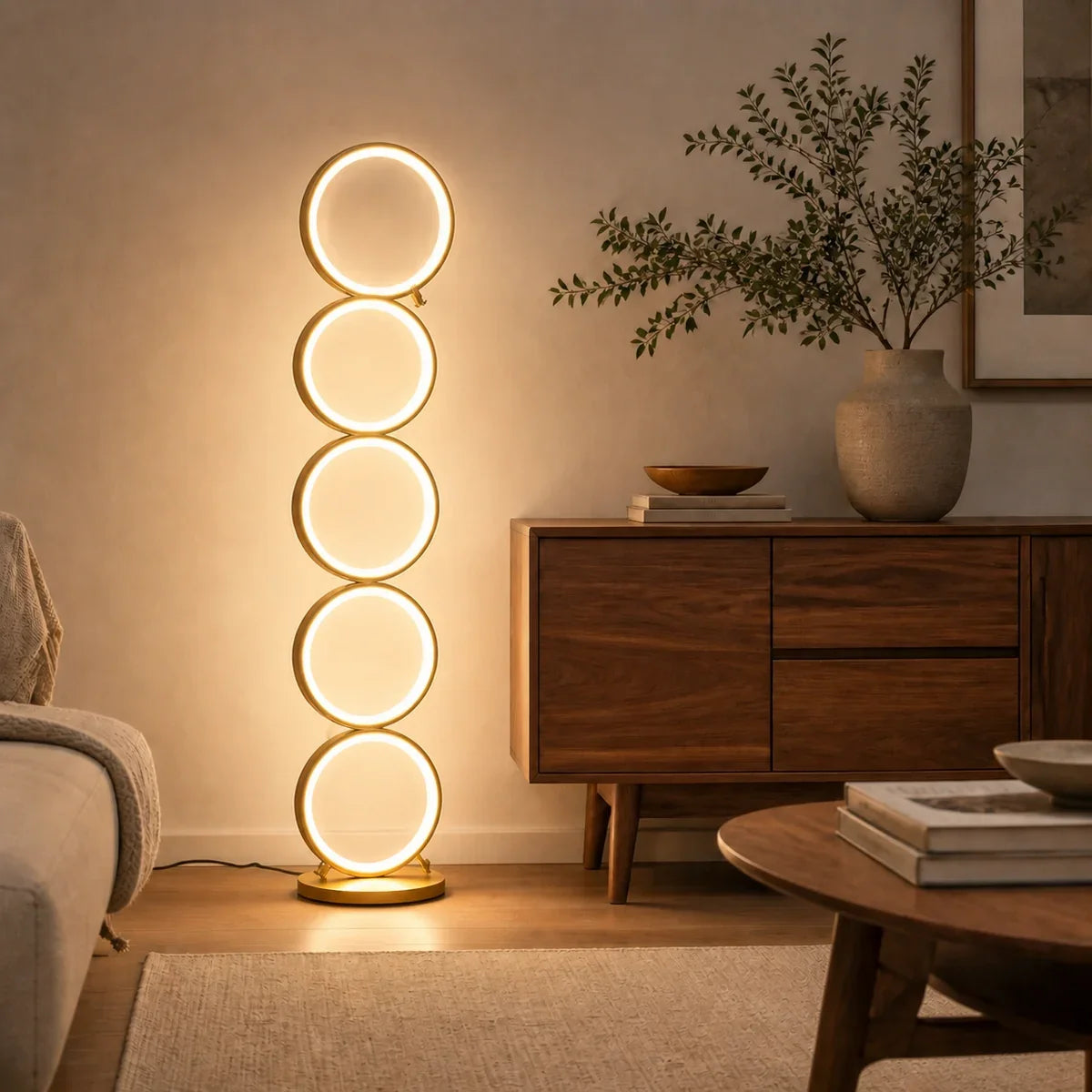 Luminara | Modern Adjustable Black Floor Lamp with LED Light for Versatile Ambiance