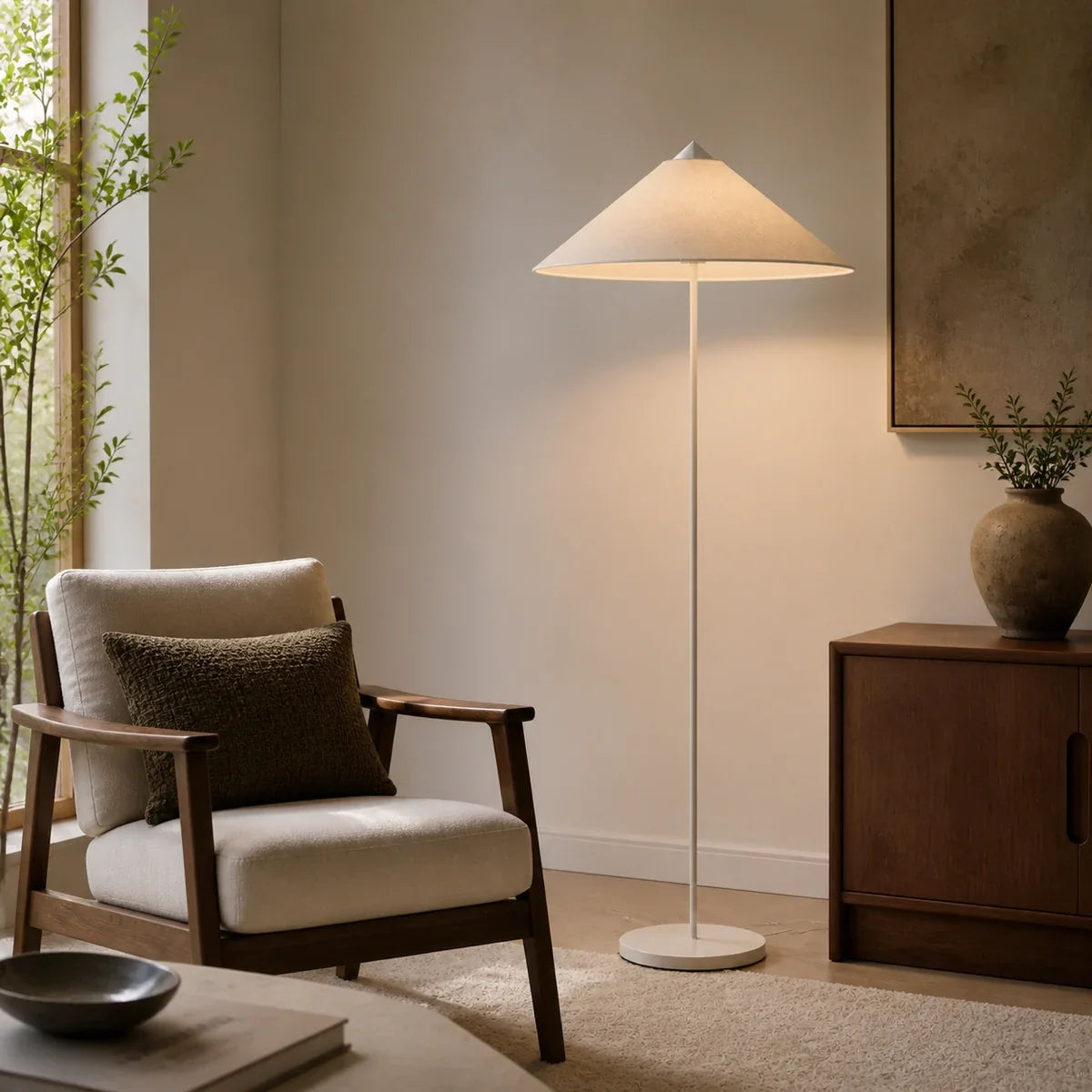 RattanGlow | Elegant Natural Rattan Standing Floor Lamp for Cozy Spaces