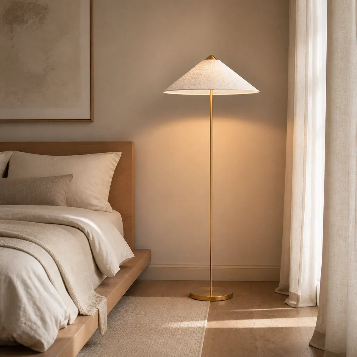 RattanGlow | Elegant Natural Rattan Standing Floor Lamp for Cozy Spaces
