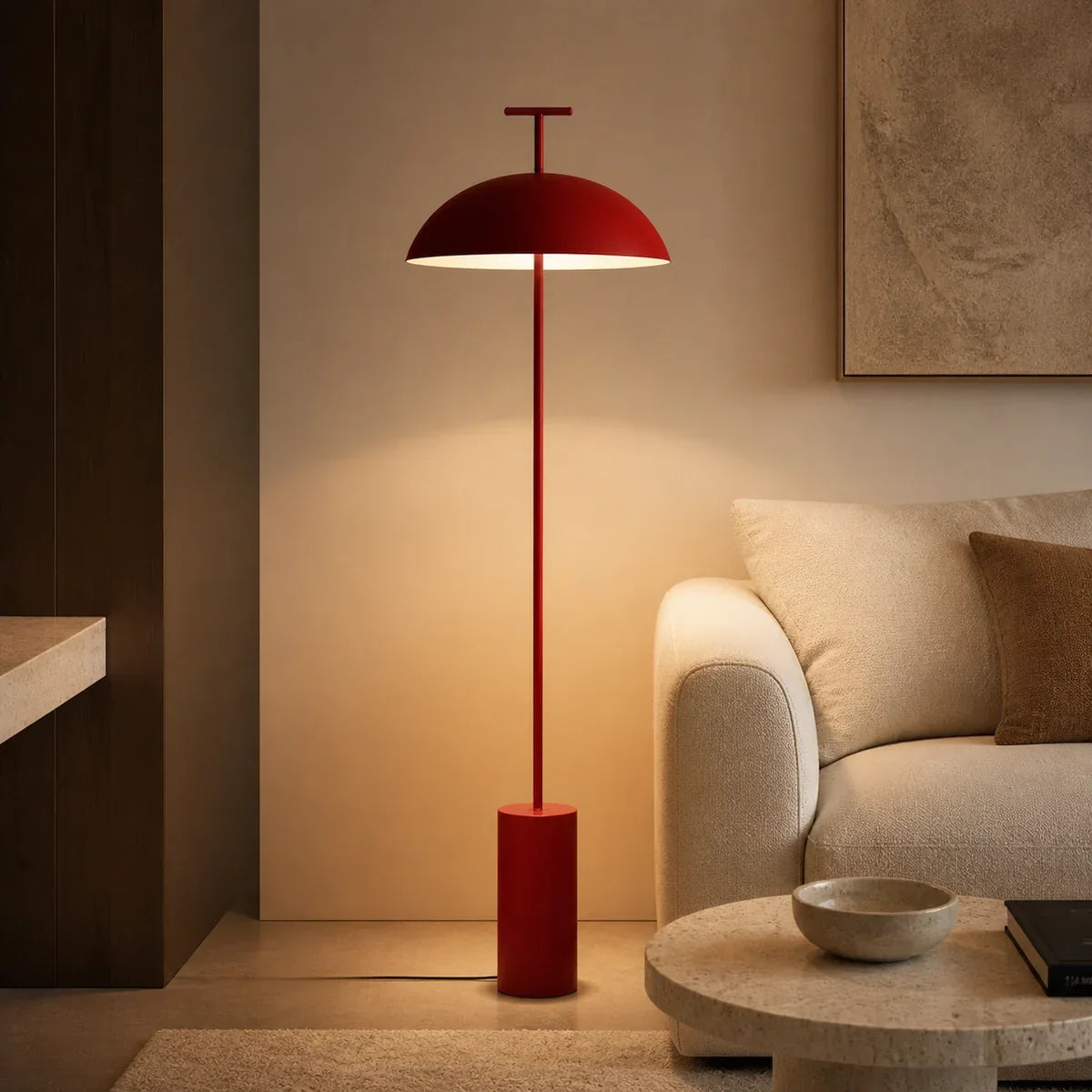 MushroomGlow | Modern Minimalist Metal Standing Floor Lamp with LED