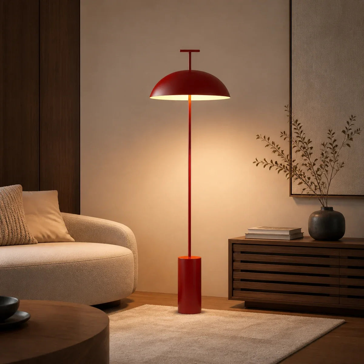 MushroomGlow | Modern Minimalist Metal Standing Floor Lamp with LED