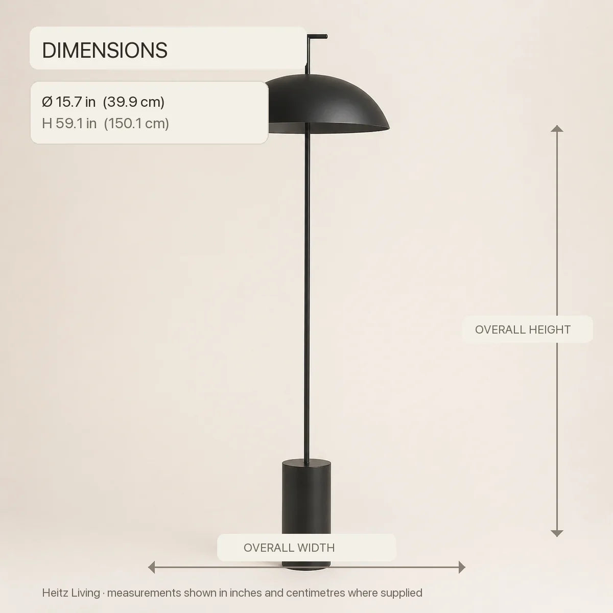MushroomGlow | Modern Minimalist Metal Standing Floor Lamp with LED