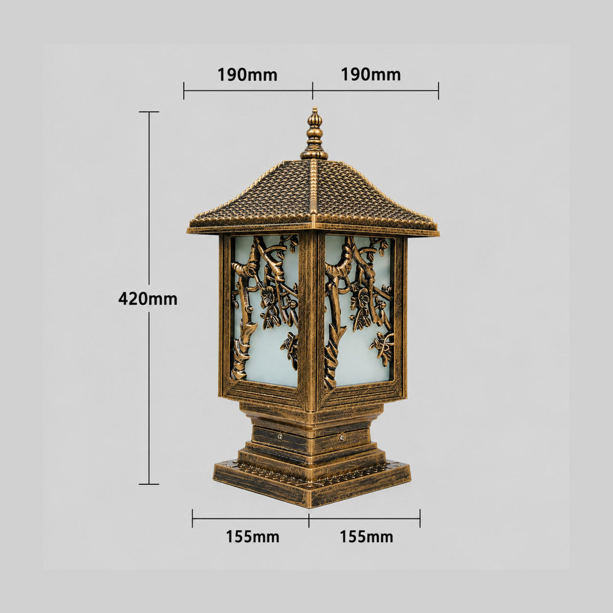 IsliLight | Elegant Floral Metal Outdoor Wall Lantern for Garden Pathways