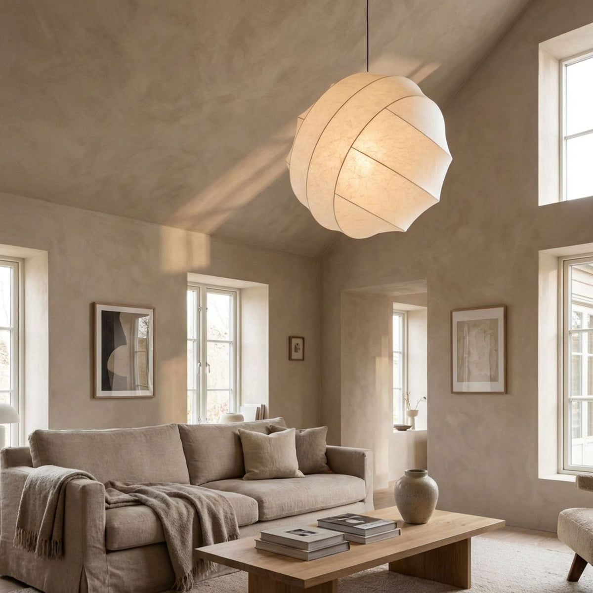 SilkAura | Elegant Minimalist Wabi Sabi Kitchen Pendant Lighting