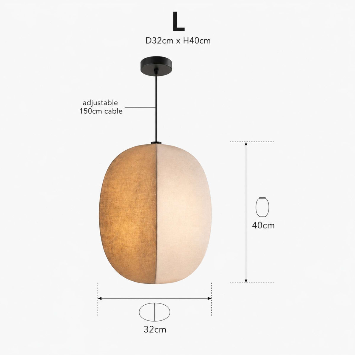 WabiSabiSphere | Elegant Minimalist Kitchen Pendant Lighting Fixture