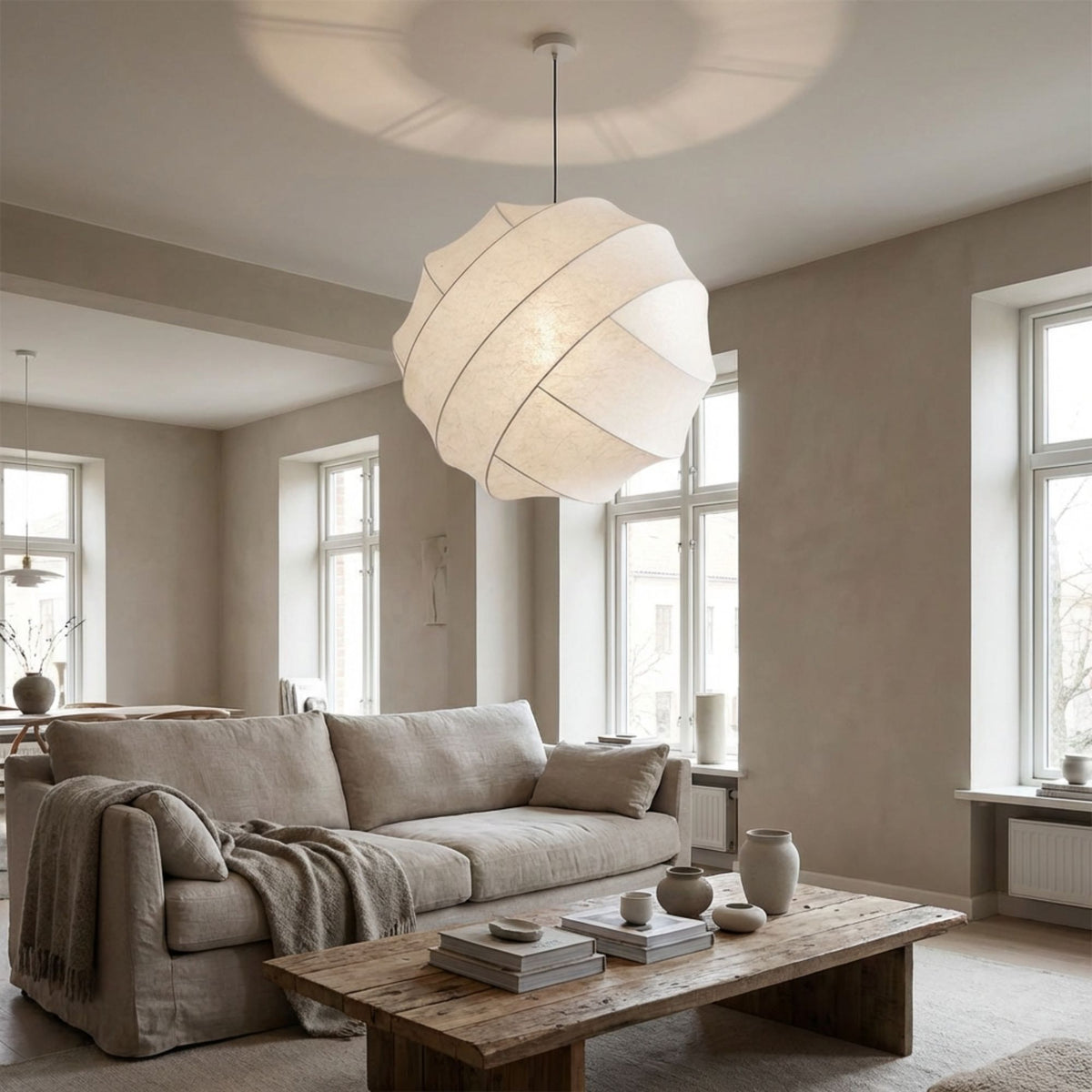 SilkAura | Elegant Minimalist Wabi Sabi Kitchen Pendant Lighting
