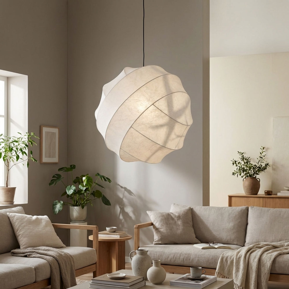 SilkAura | Elegant Minimalist Wabi Sabi Kitchen Pendant Lighting