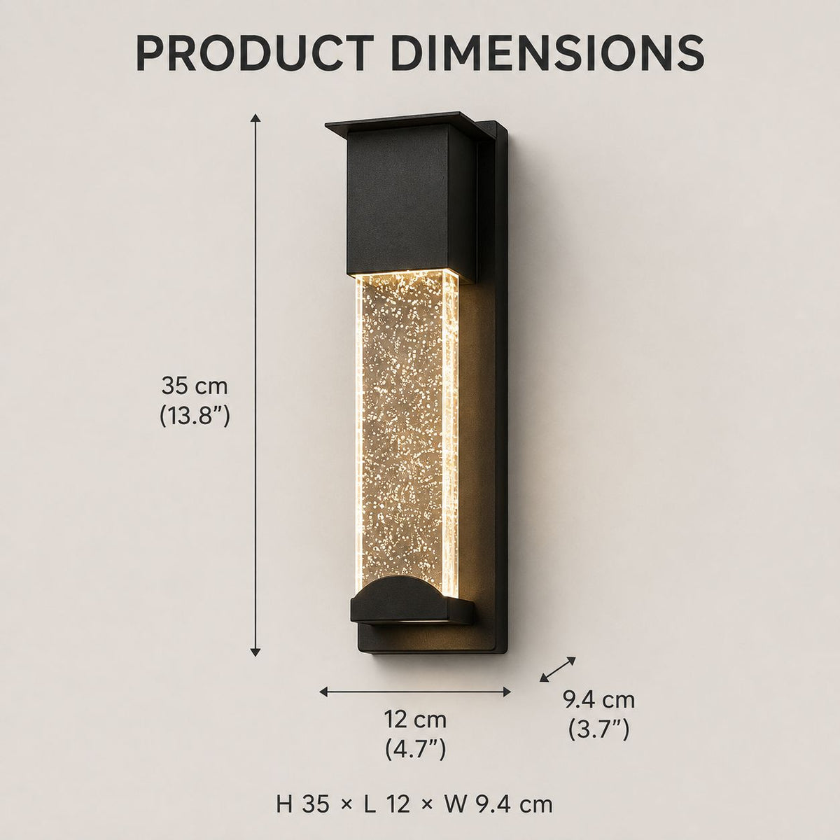 AetherGlow | Elegant Waterproof Outdoor Wall Lamp with Sensor Light