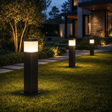 Slim Square Garden Bollard Light | Path & Driveway, IP65 Aluminium