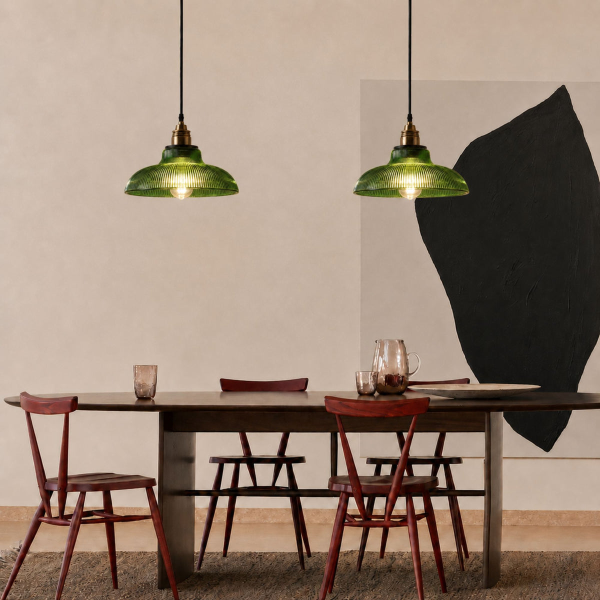 NordicAura | Vintage Elegant Glass Pendant Lighting Fixture