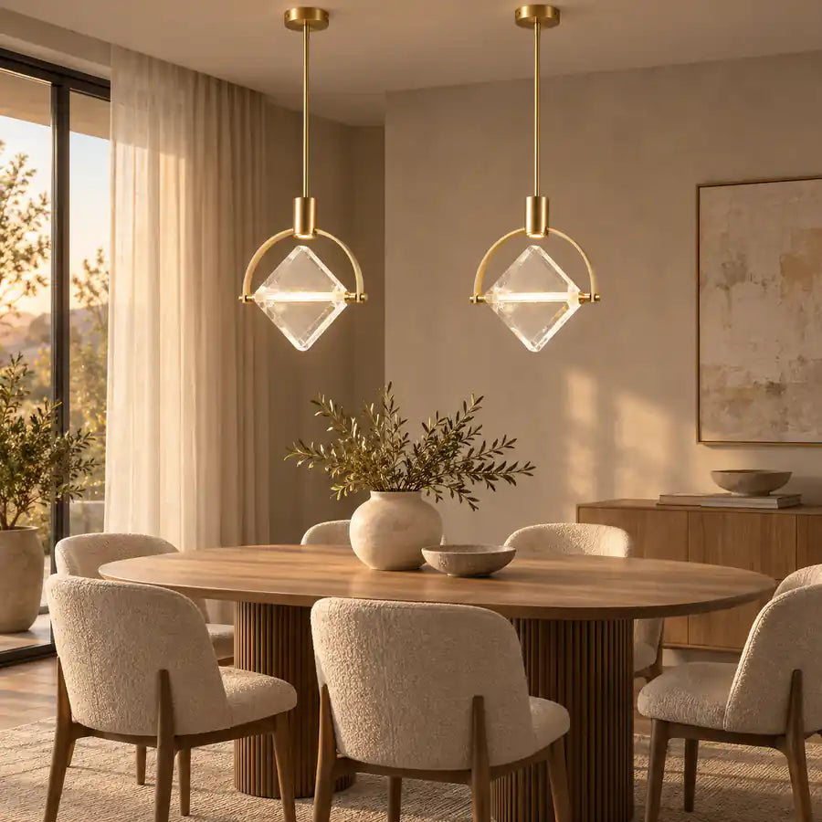 Luminara | Elegant Adjustable Crystal Kitchen Pendant Lighting Fixture