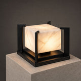 Marble Effect Outdoor Pillar Light | Gate Post Cap, Solar or Hardwired