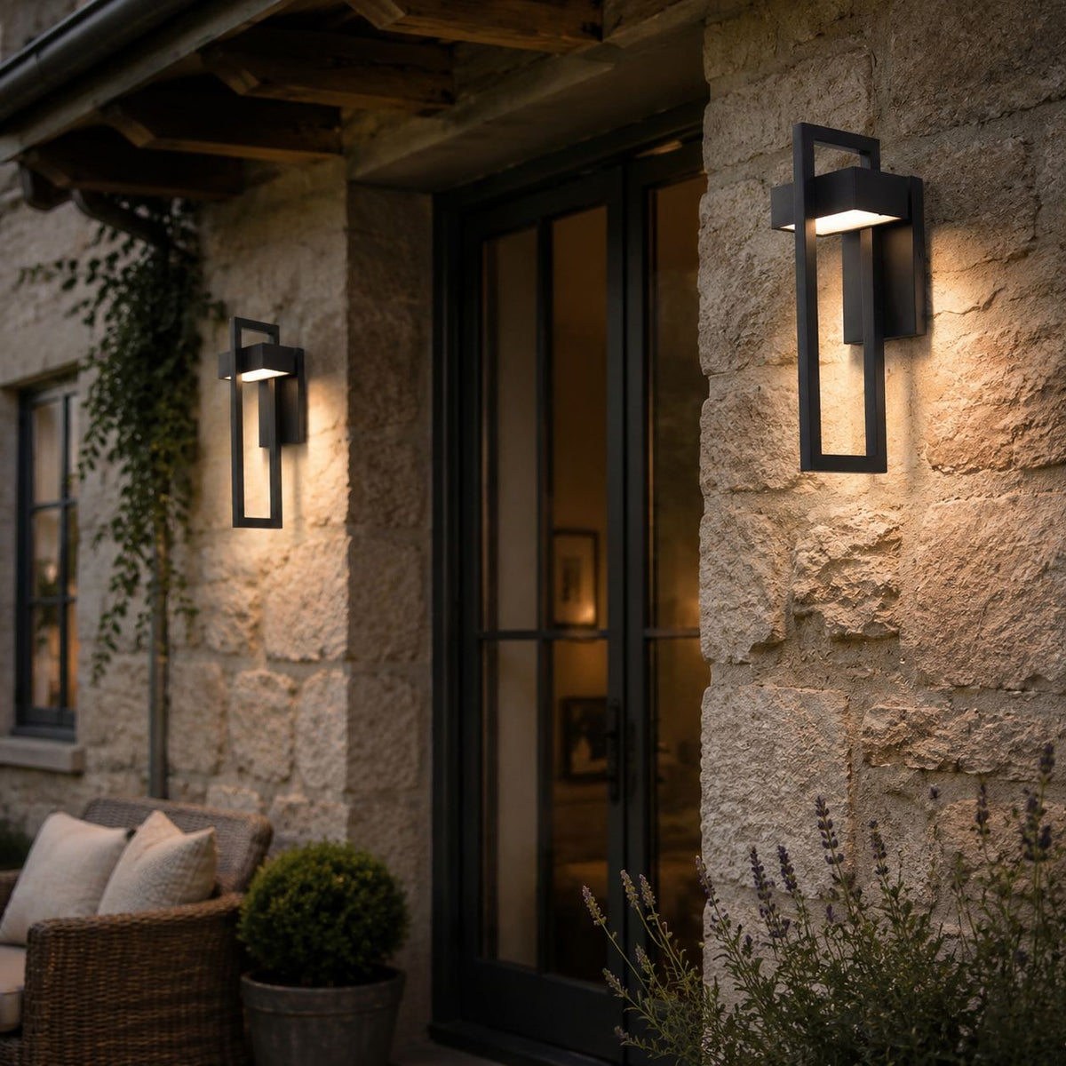 NocturnaLight | Elegant Modern Outdoor Wall Lantern for Patios and Gardens