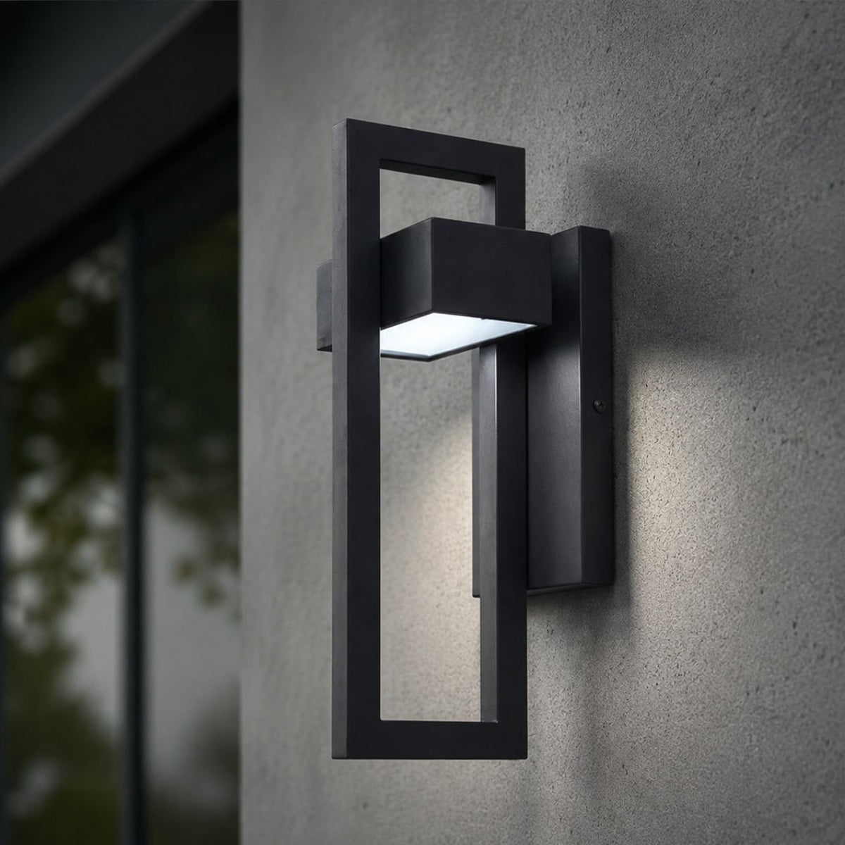 NocturnaLight | Elegant Modern Outdoor Wall Lantern for Patios and Gardens