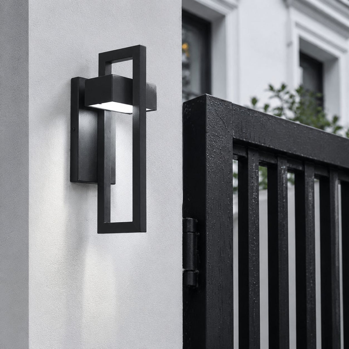 NocturnaLight | Elegant Modern Outdoor Wall Lantern for Patios and Gardens