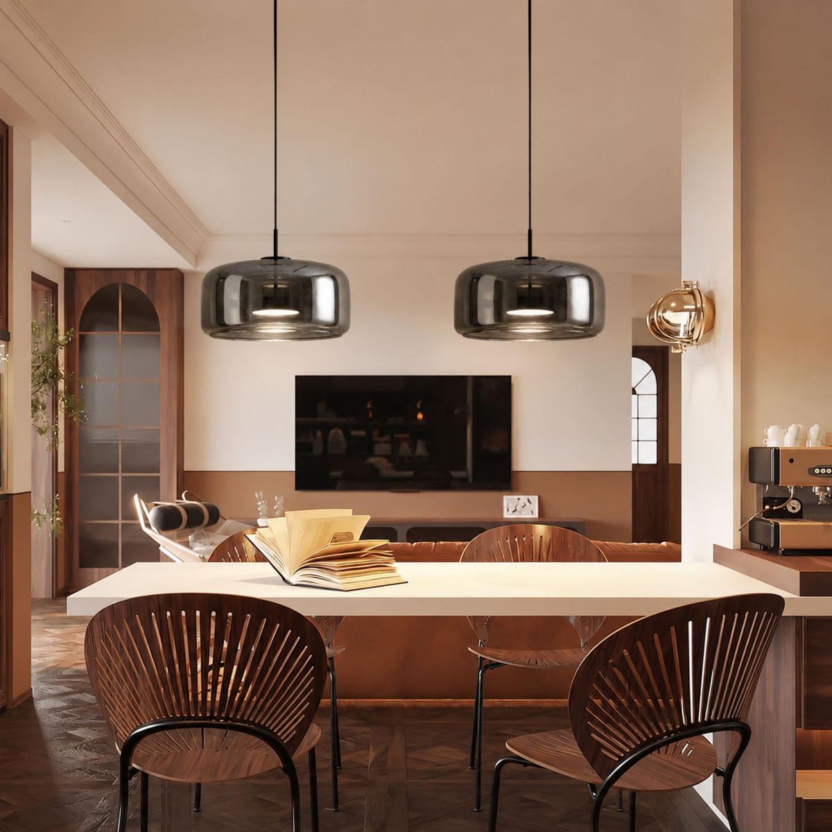 Luminara | Modern Elegant Glass Kitchen Pendant Lighting Fixture