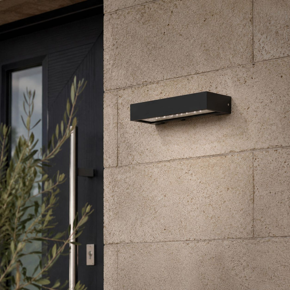 Solara | Elegant Modern Rectangular Solar Outdoor Wall Light
