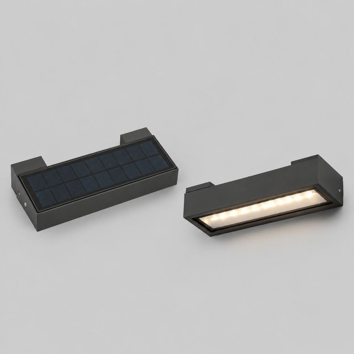 Solara | Elegant Modern Rectangular Solar Outdoor Wall Light
