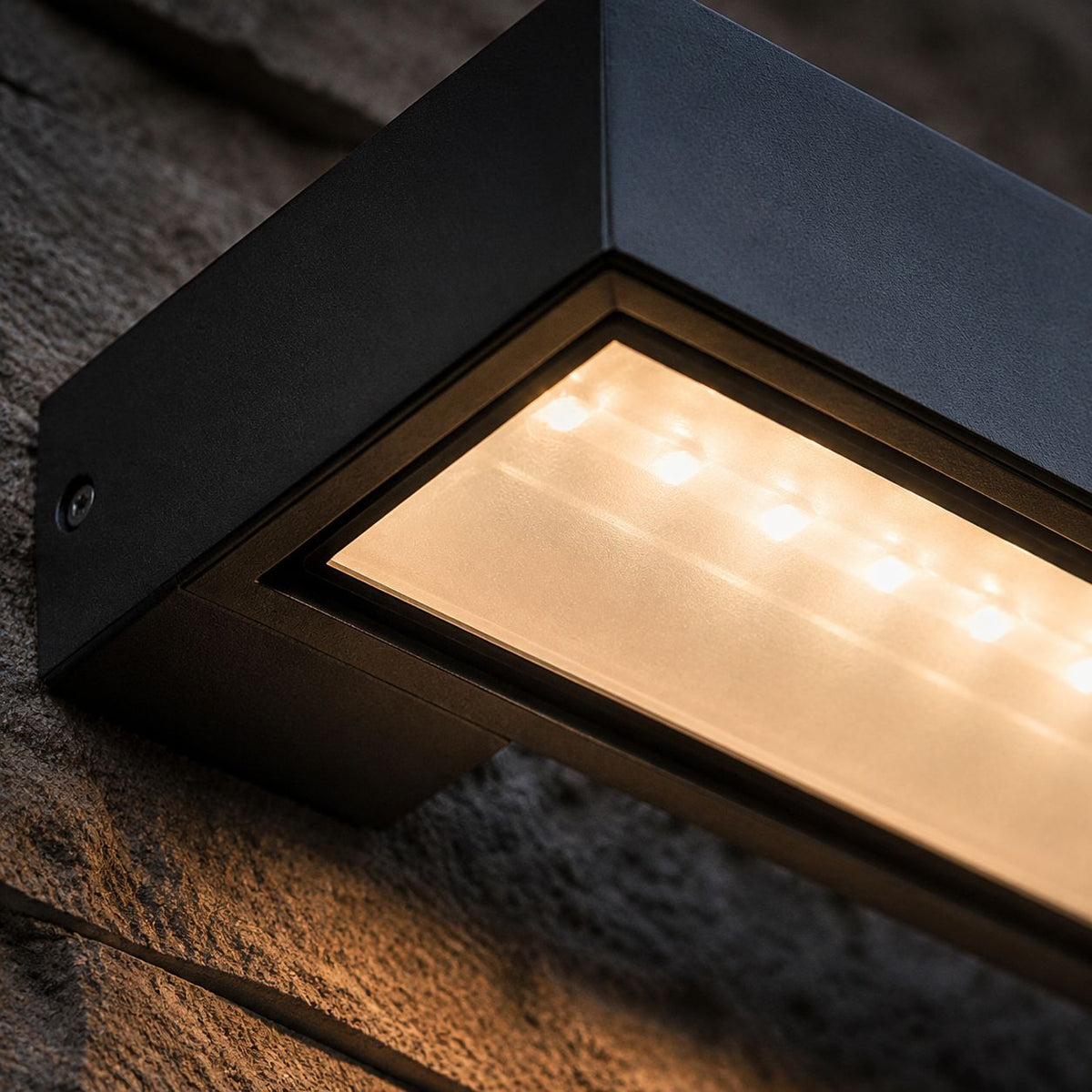 Solara | Elegant Modern Rectangular Solar Outdoor Wall Light