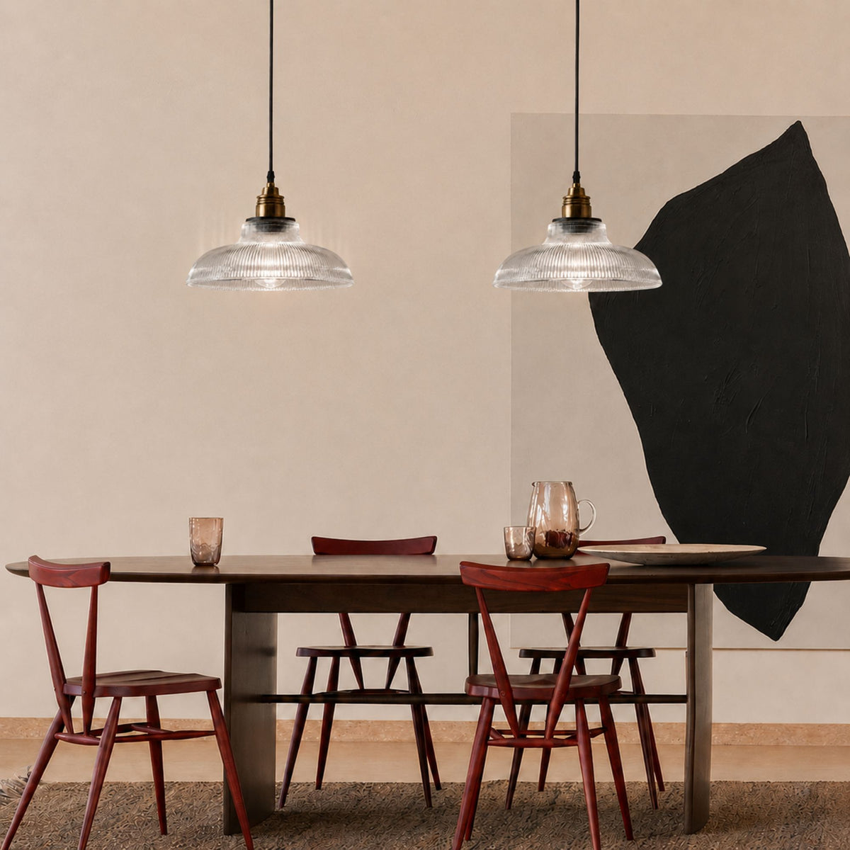 NordicAura | Vintage Elegant Glass Pendant Lighting Fixture