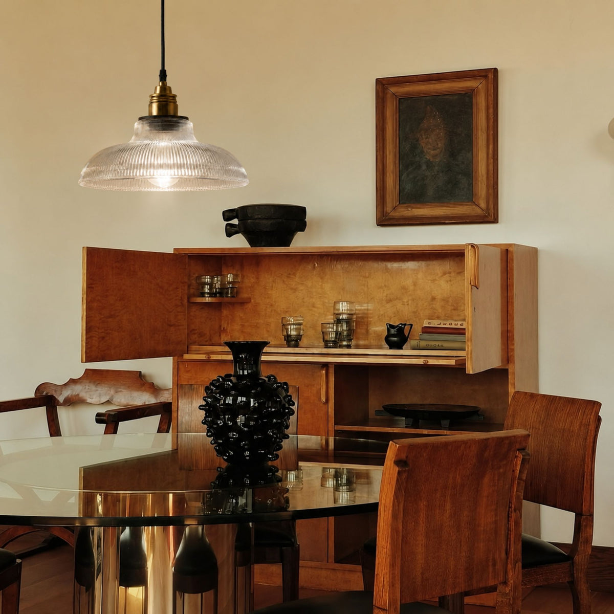 NordicAura | Vintage Elegant Glass Pendant Lighting Fixture