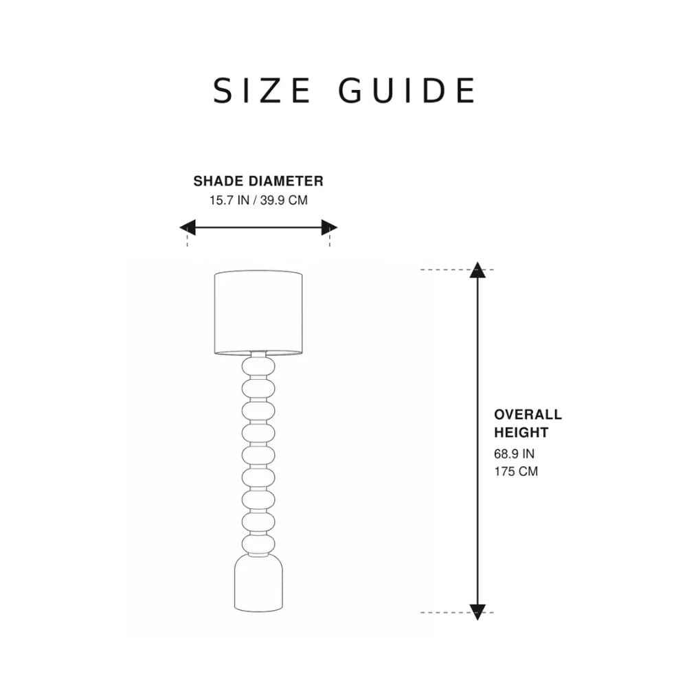 Luminara | Stylish Modern Resin Fabric Standing Floor Lamp
