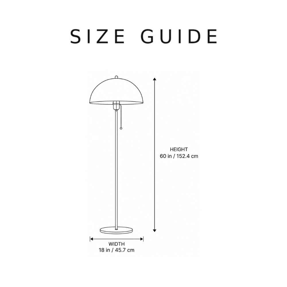 Luminara | Stylish Modern Dimmable Mushroom Floor Lamp with Chrome-Finish Metal Base