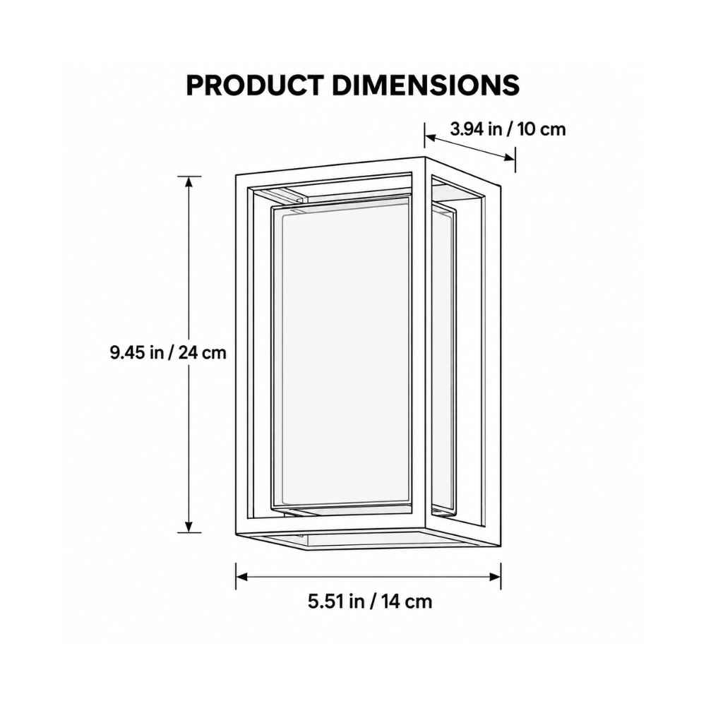 AluminaLight | Modern Weatherproof Outdoor Wall Lantern for Exterior Illumination