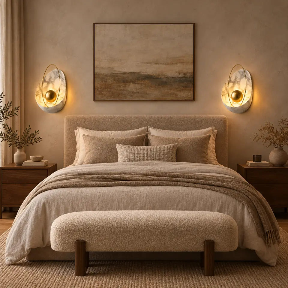 ConusShell | Elegant Artistic Resin Copper Wall Sconce Lighting