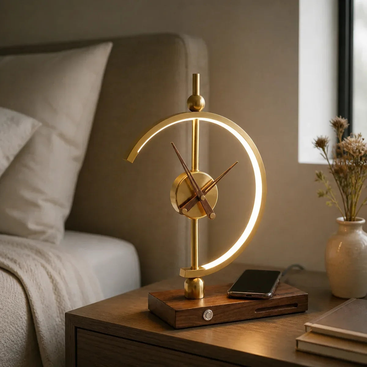 CrescentGlow | Modern Dimmable LED Wall Light with Touch Switch