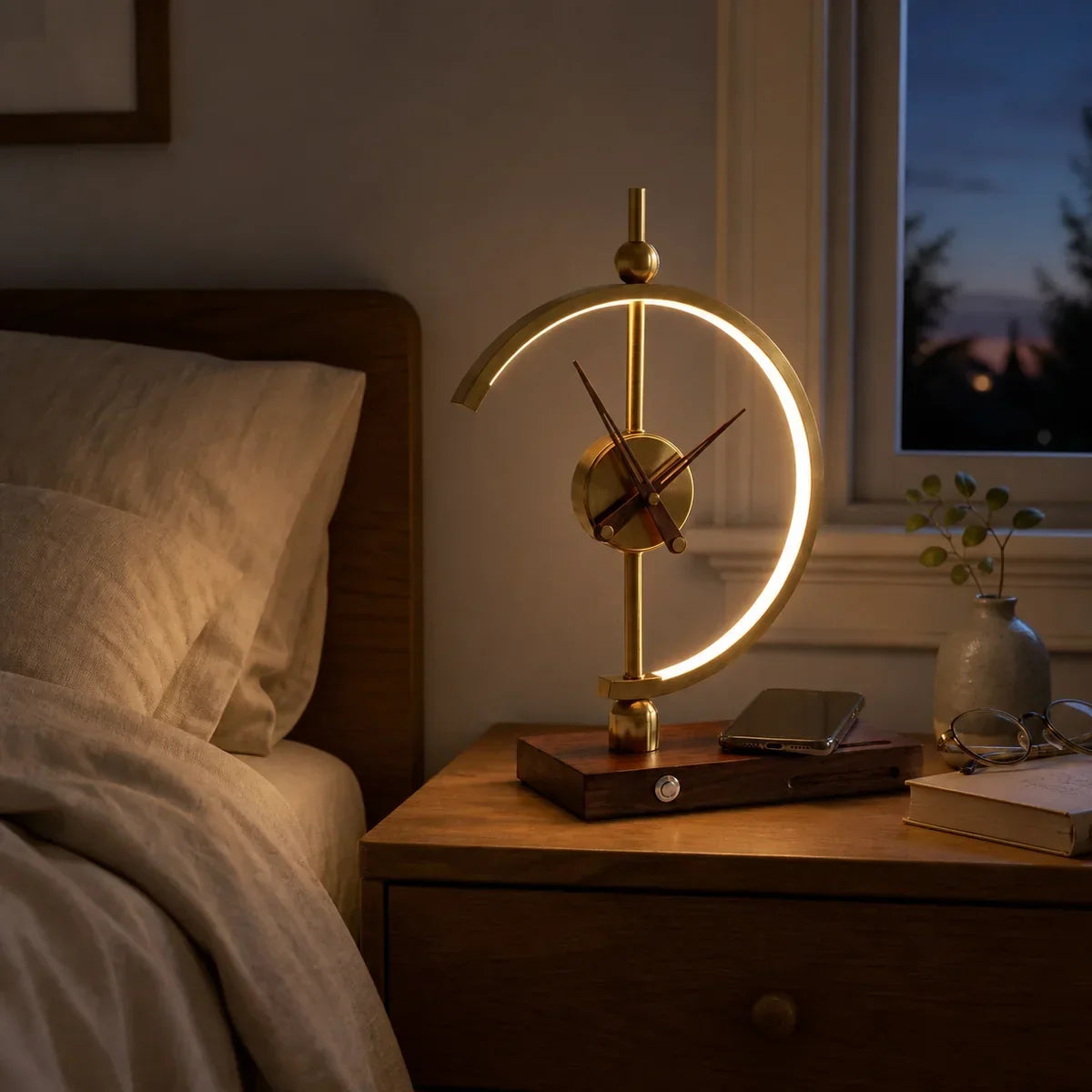 CrescentGlow | Modern Dimmable LED Wall Light with Touch Switch