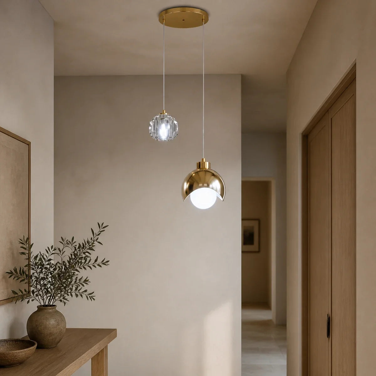 Luminara | Stylish Black Glass Pendant Light for Kitchen & Dining