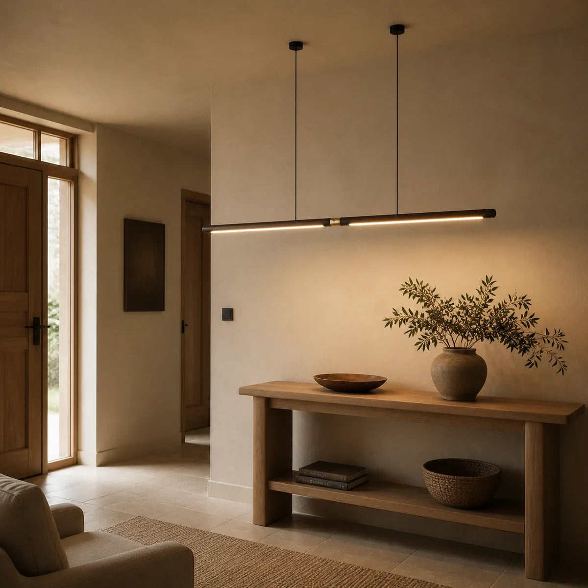 WalnutGlow | Modern Adjustable Kitchen Pendant Lighting Fixture