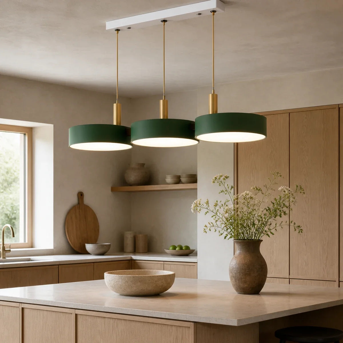 NordicWood | Stylish Contemporary Multi-Light Pendant Lighting Fixture