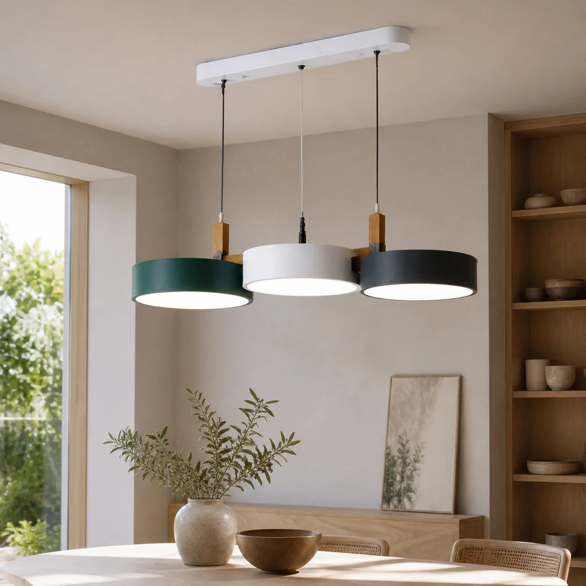 NordicWood | Stylish Contemporary Multi-Light Pendant Lighting Fixture