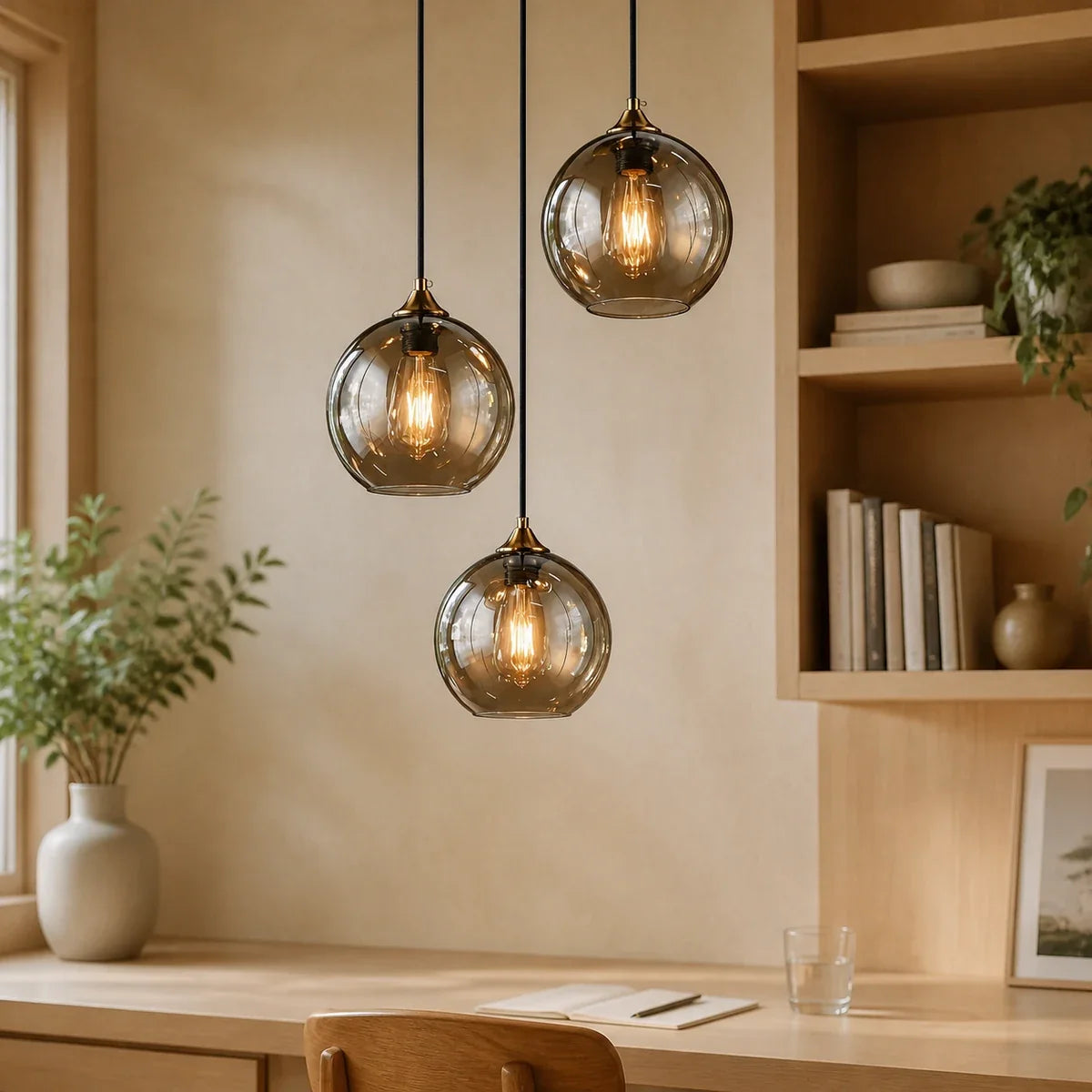 Luminara | Sleek Adjustable Modern Glass Pendant Lighting Fixture