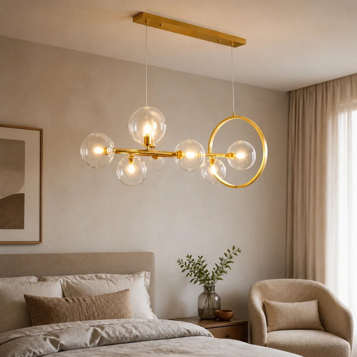 Macrocosm | Elegant Adjustable Glass Pendant Light for Kitchen Décor
