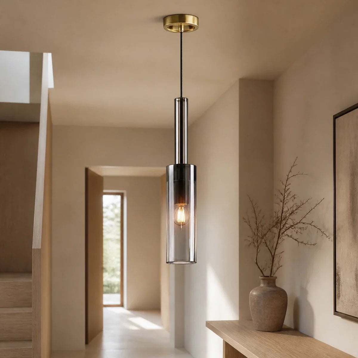 Luminara | Elegant Adjustable Copper Shade LED Pendant Light