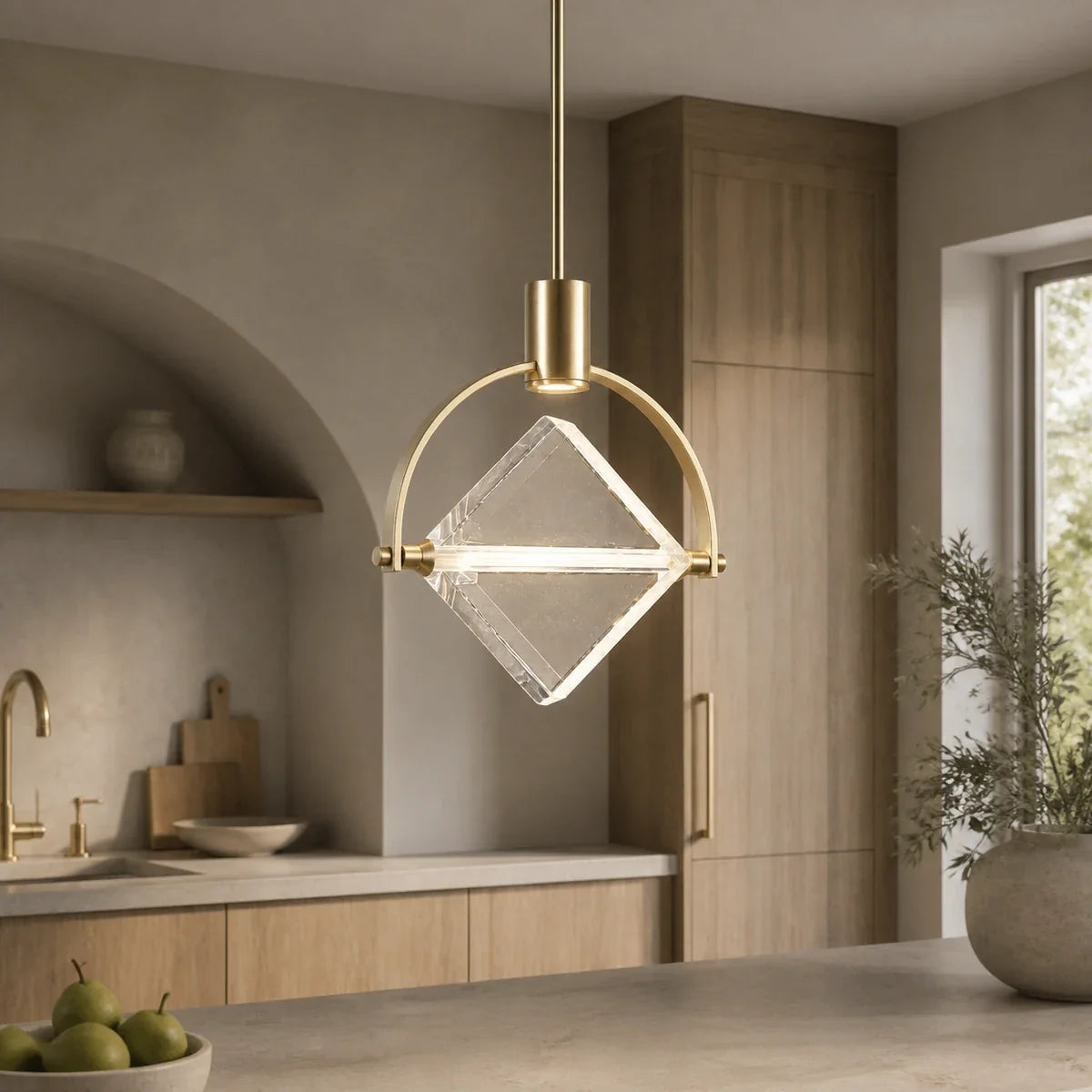 Luminara | Elegant Adjustable Crystal Kitchen Pendant Lighting Fixture