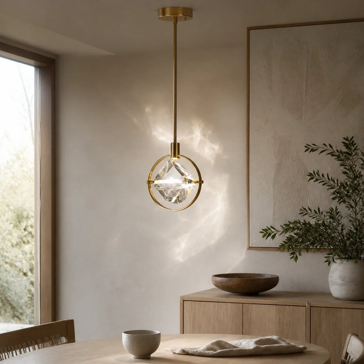 Luminara | Elegant Adjustable Crystal Kitchen Pendant Lighting Fixture