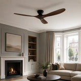 AeroWood | Sleek Low Profile Flush Mount Ceiling Fan with DC Motor