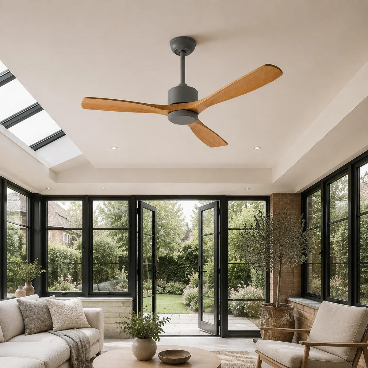 AetherBreeze | Stylish Energy Efficient 60-Inch Flush Mount Ceiling Fan