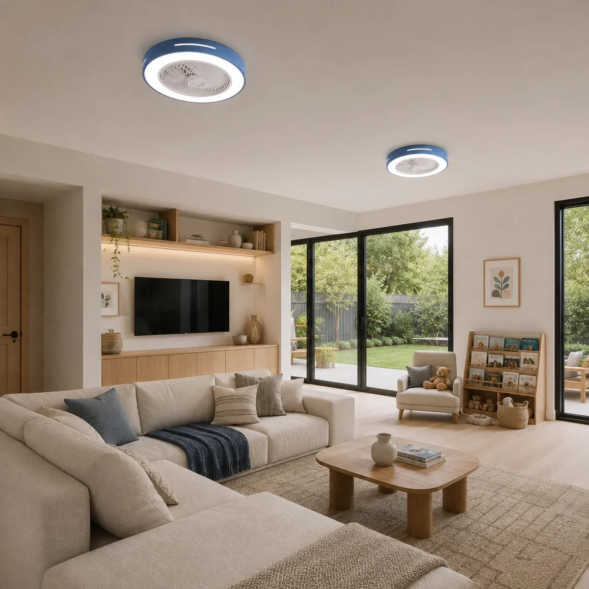 AeroLuxe | Modern Bladeless Ceiling Fan with LED Lighting and Remote Control